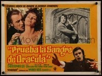 2p147 TASTE THE BLOOD OF DRACULA Mexican LC 1972 Hammer horror, vampire Christopher Lee in border!