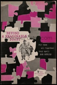 2p085 BEYOND A REASONABLE DOUBT pressbook 1956 Fritz Lang noir, Dana Andrews & Joan Fontaine!