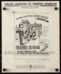 2p094 MUNSTER GO HOME pressbook 1966 Fred Gwynne, Yvonne De Carlo, Al Lewis, Butch Patrick, Watson!