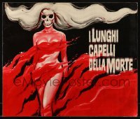 2p188 LONG HAIR OF DEATH Italian promo brochure 1964 wild art of sexy naked woman with skull face!