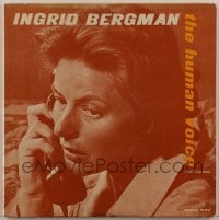 2p204 INGRID BERGMAN 33 1/3 RPM soundtrack record 1944 music from The Human Voice TV movie!
