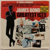 2p205 JAMES BOND 33 1/3 RPM soundtrack French record 1982 greatest song hits from several movies!