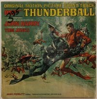 2p216 THUNDERBALL 33 1/3 RPM soundtrack Canadian record 1965 McCarthy art of Connery as James Bond!
