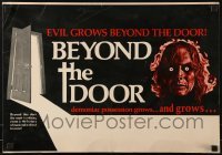 2p060 BEYOND THE DOOR 14x20 special poster 1974 evil demonic possession grows beyond the door!