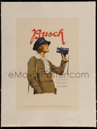 2p112 LUDWIG HOHLWEIN linen 8x12 German book page 1926 Busch, art of woman with binoculars!