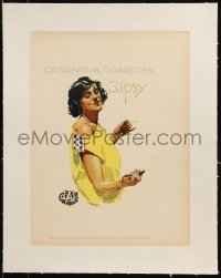 2p123 LUDWIG HOHLWEIN linen 9x12 German book page 1926 Casanova Cigaretten woman, smoking woman!