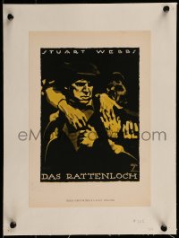 2p115 LUDWIG HOHLWEIN linen 8x12 German book page 1926 Das Rattenloch, art of man being grabbed!