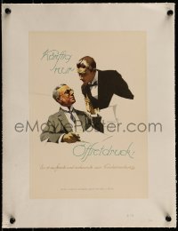 2p129 LUDWIG HOHLWEIN linen 9x12 German book page 1926 Offsetdruck, art of waiter taking an order!