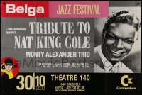 2p076 NAT KING COLE 32x47 Belgian music poster 1987 jazz tribute by the Monty Alexander Trio!