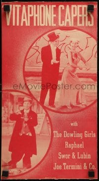 2p059 VITAPHONE CAPERS 9x16 trade ad 1938 The Dowling Girls, Raphael, Swor & Lubin + more!