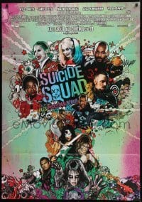 2p055 SUICIDE SQUAD advance Swiss 2016 Smith, Leto as the Joker, Robbie, Kinnaman, cool art!