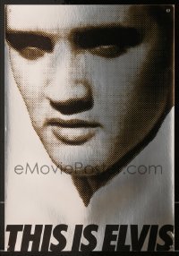 2p057 THIS IS ELVIS foil trade ad 1981 Elvis Presley rock 'n' roll biography, portrait of The King!
