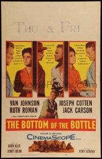 2p249 BOTTOM OF THE BOTTLE WC 1956 alcoholic Van Johnson, Joseph Cotten, Ruth Roman, Jack Carson