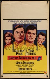 2p257 CAPTAIN NEWMAN, M.D. WC 1964 Gregory Peck, Tony Curtis, Angie Dickinson, Bobby Darin