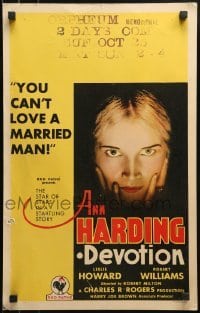 2p275 DEVOTION WC 1931 Ann Harding disguises herself to become Leslie Howard's son's nanny!