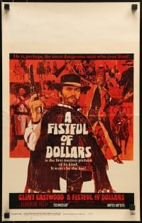 2p286 FISTFUL OF DOLLARS WC 1967 introducing the man with no name, Clint Eastwood, great art!