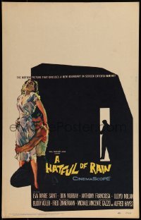 2p298 HATFUL OF RAIN WC 1957 Fred Zinnemann early drug addiction classic, cool artwork!