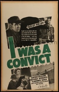 2p312 I WAS A CONVICT WC 1939 Barton MacLane paid for one mistake with 2 years behind bars!
