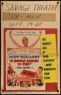 2p320 IT SHOULD HAPPEN TO YOU WC 1954 Judy Holliday, Peter Lawford, Jack Lemmon in his first role!