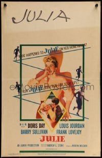 2p323 JULIE WC 1956 what happened to Doris Day on her honeymoon with Louis Jourdan?