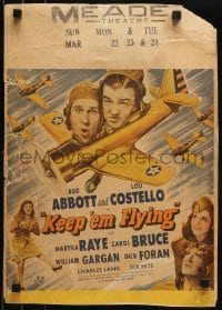 2p324 KEEP 'EM FLYING WC 1941 Bud Abbott & Lou Costello in the United States Air Force!