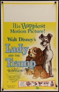 2p329 LADY & THE TRAMP WC R1962 Walt Disney romantic canine dog classic cartoon!