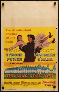 2p337 LONG GRAY LINE WC 1954 art of Tyrone Power carrying Maureen O'Hara, plus West Point cadets!