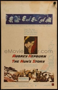 2p363 NUN'S STORY WC 1959 religious missionary Audrey Hepburn was not like the others, Peter Finch!