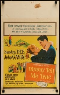 2p397 TAMMY TELL ME TRUE WC 1961 great romantic close up of Sandra Dee about to kiss John Gavin!