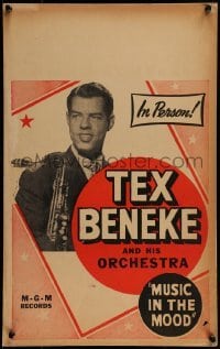 2p398 TEX BENEKE music concert WC 1940s in person performing with his orchestra, Music in the Mood!