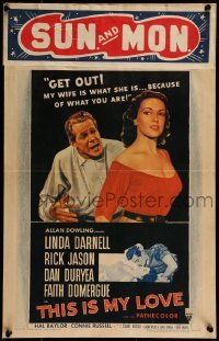 2p403 THIS IS MY LOVE WC 1954 Dan Duryea hates Faith Domergue for what she did to his wife!