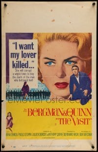 2p411 VISIT WC 1964 Ingrid Bergman wants to kill her lover Anthony Quinn, who betrayed her!