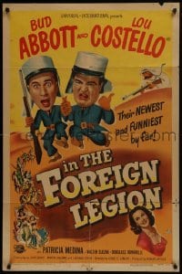 2r017 ABBOTT & COSTELLO IN THE FOREIGN LEGION 1sh 1950 great art of Bud & Lou as Legionnaires!