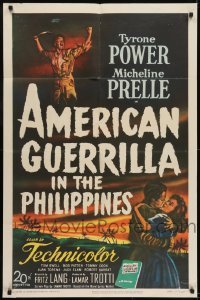 2r052 AMERICAN GUERRILLA IN THE PHILIPPINES 1sh 1950 Tyrone Power, Fritz Lang, WWII!