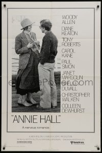 2r064 ANNIE HALL 1sh 1977 full-length Woody Allen & Diane Keaton in a nervous romance!