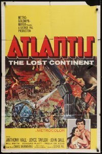 2r079 ATLANTIS THE LOST CONTINENT 1sh 1961 George Pal sci-fi, cool fantasy art by Smith!