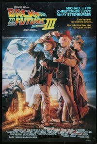 2r086 BACK TO THE FUTURE III advance DS 1sh 1990 Michael J. Fox, Chris Lloyd, Zemeckis, Drew art!