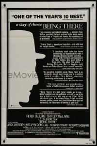 2r110 BEING THERE 1sh 1980 outline of Peter Sellers, directed by Hal Ashby!