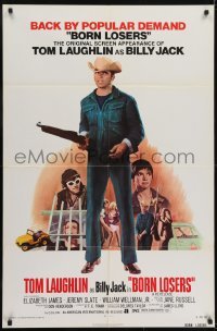 2r155 BORN LOSERS 1sh R1974 Tom Laughlin directs and stars as Billy Jack, sexy motorcycle image!