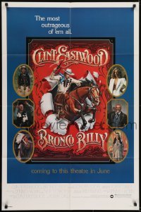 2r171 BRONCO BILLY advance 1sh 1980 Clint Eastwood directs & stars, Huyssen & Gerard Huerta art!