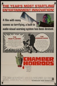 2r210 CHAMBER OF HORRORS 1sh 1966 close up of Patrick O'Neal wielding cleaver!