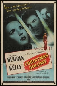 2r222 CHRISTMAS HOLIDAY style C 1sh 1944 Deanna Durbin is lovely, flaming, brilliant, and dramatic!