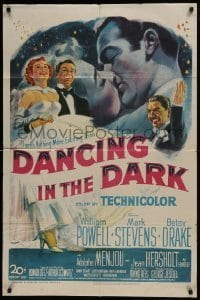2r265 DANCING IN THE DARK 1sh 1949 William Powell, Betsy Drake, Mark Stevens, wonderful art!