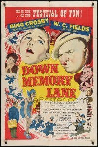 2r324 DOWN MEMORY LANE 1sh 1949 Bing Crosby, W.C. Fields, Gloria Swanson, Mabel Normand
