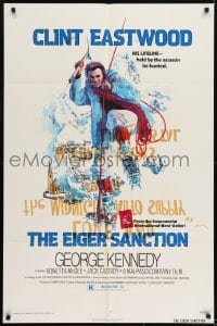 2r346 EIGER SANCTION 1sh 1975 Clint Eastwood's lifeline was held by the assassin he hunted!
