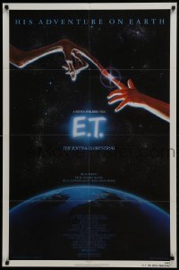 2r338 E.T. THE EXTRA TERRESTRIAL 1sh 1983 Drew Barrymore, Spielberg, Alvin art, continuous release!