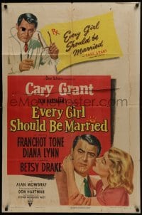 2r361 EVERY GIRL SHOULD BE MARRIED 1sh 1948 hapless doctor Cary Grant & pretty Diana Lynn!