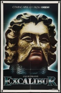 2r365 EXCALIBUR teaser 1sh 1981 John Boorman directed, Robert Addie as Mordred wearing mask!