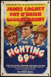 2r383 FIGHTING 69th 1sh 1940 close-ups of WWI soldiers James Cagney, Pat O'Brien & Dennis Morgan!