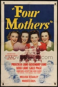 2r406 FOUR MOTHERS 1sh 1941 Priscilla, Rosemary & Lola Lane plus Gale Page with babies!